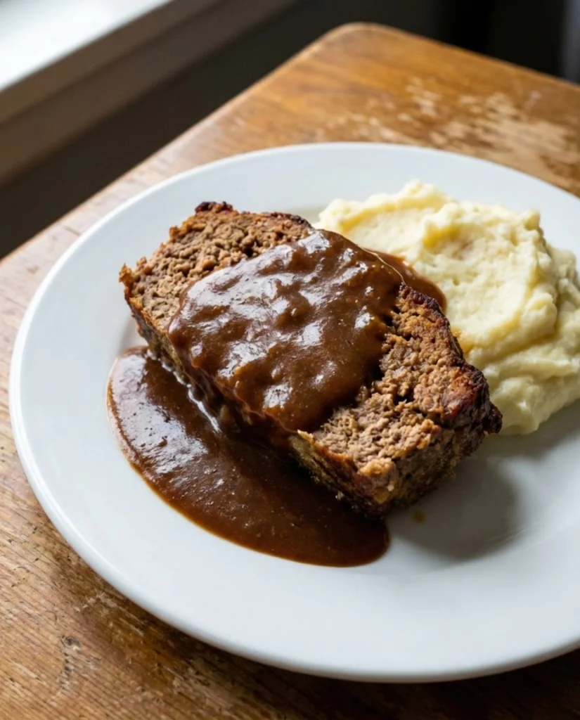 Meatloaf with Brown Gravy