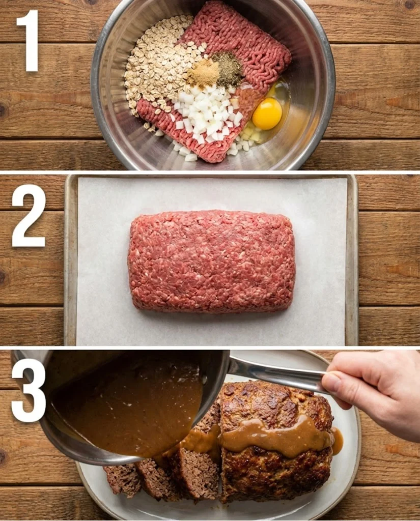 Meatloaf with Brown Gravy steps