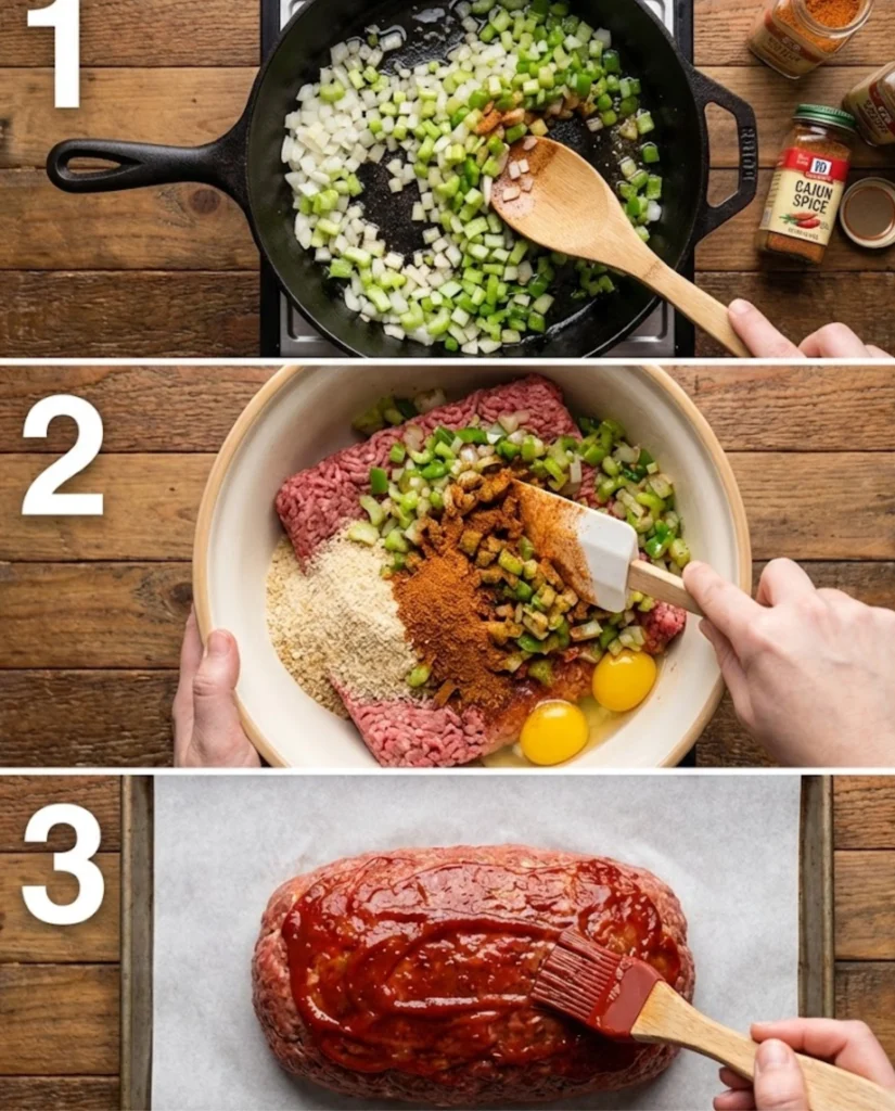 Bold Cajun Meatloaf steps