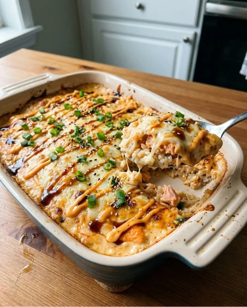 Spicy Salmon Sushi Bake Recipe