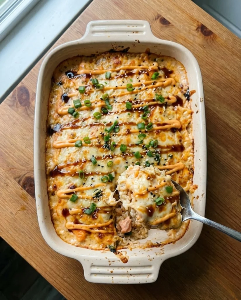 Spicy Salmon Sushi Bake Recipe