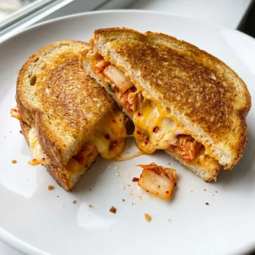 Crispy Kimchi Grilled Cheese