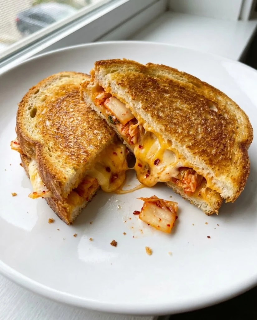 Crispy Kimchi Grilled Cheese