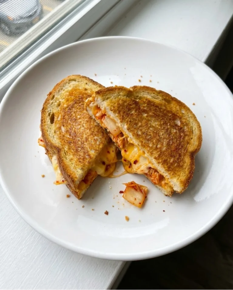 Crispy Kimchi Grilled Cheese
