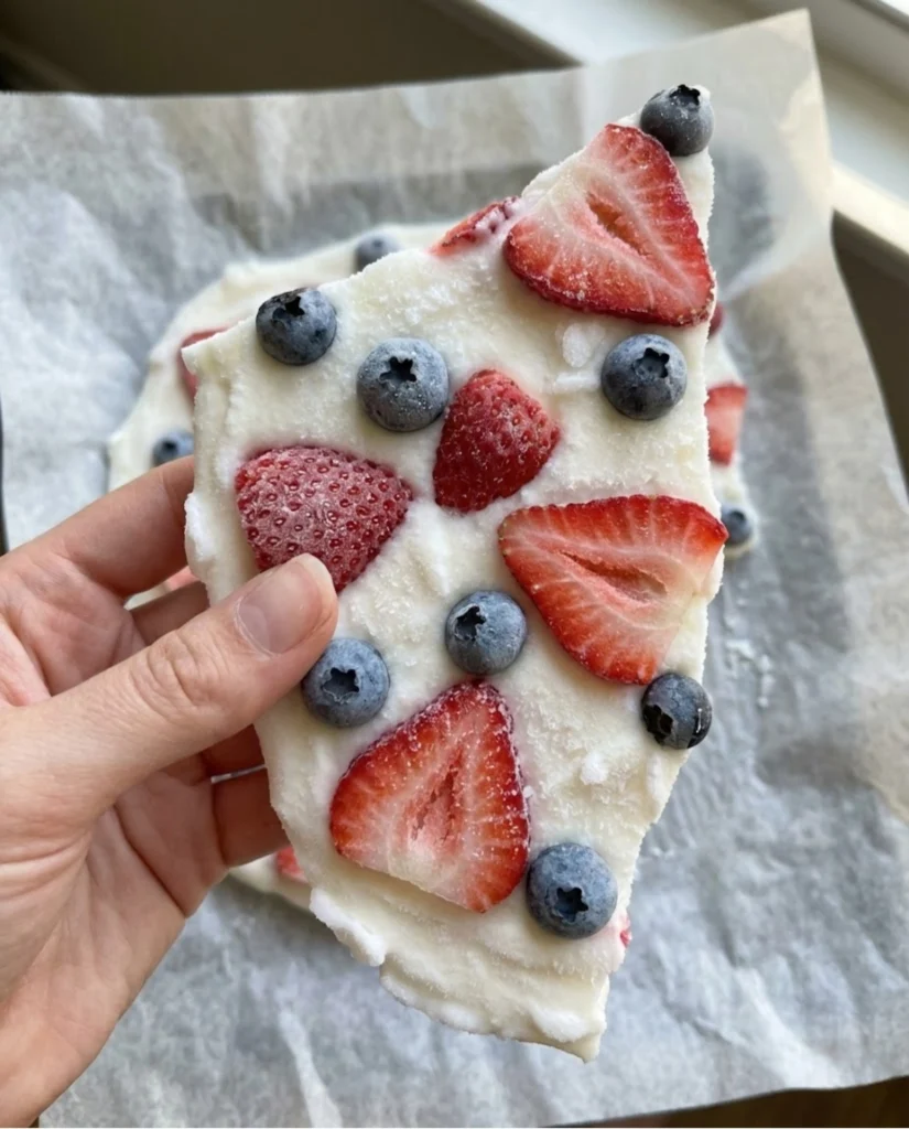 Frozen Yogurt Berry Bark