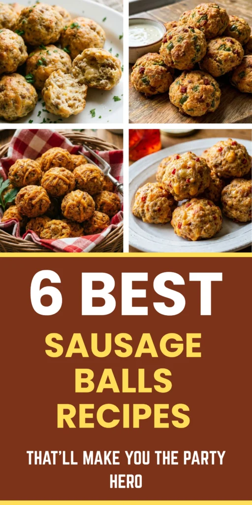 6 best sausage balls recipes pin
