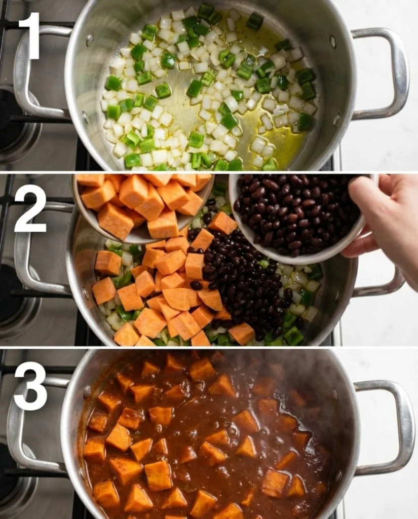 Vegetarian Chili with Sweet Potato steps