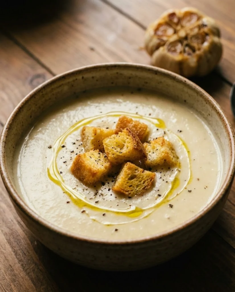 Creamy Roasted Garlic Soup