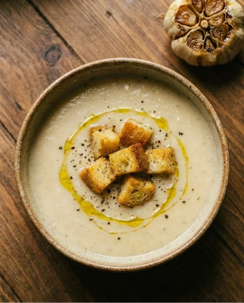 Creamy Roasted Garlic Soup
