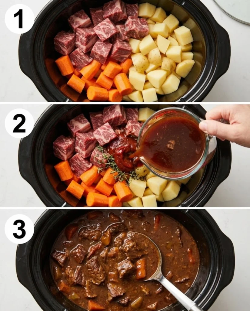 Slow Cooker Beef Stew steps
