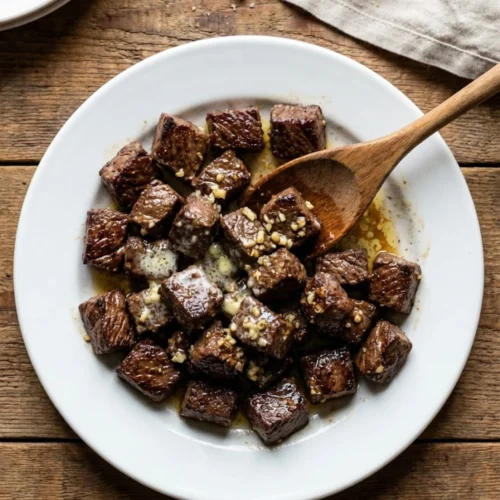 Crockpot Garlic Butter Steak Bites