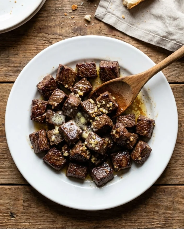 Crockpot Garlic Butter Steak Bites