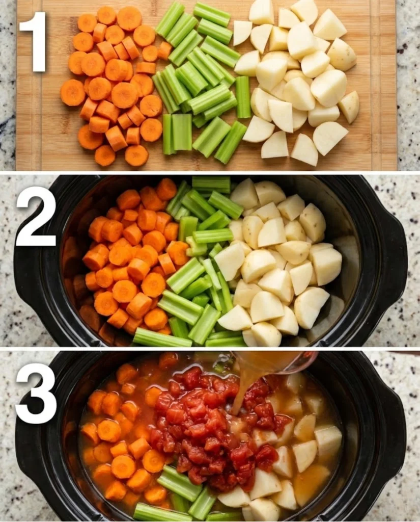 Crock Pot Vegetable Soup steps