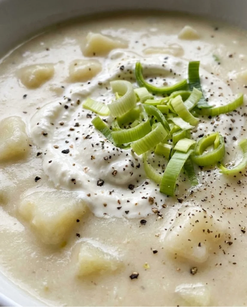 Creamy Boursin, Tater & Leek Soup