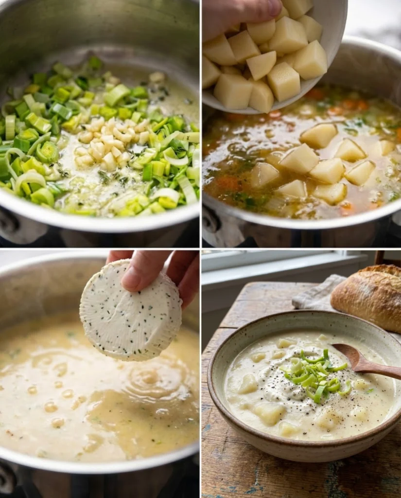 Creamy Boursin, Tater & Leek Soup steps