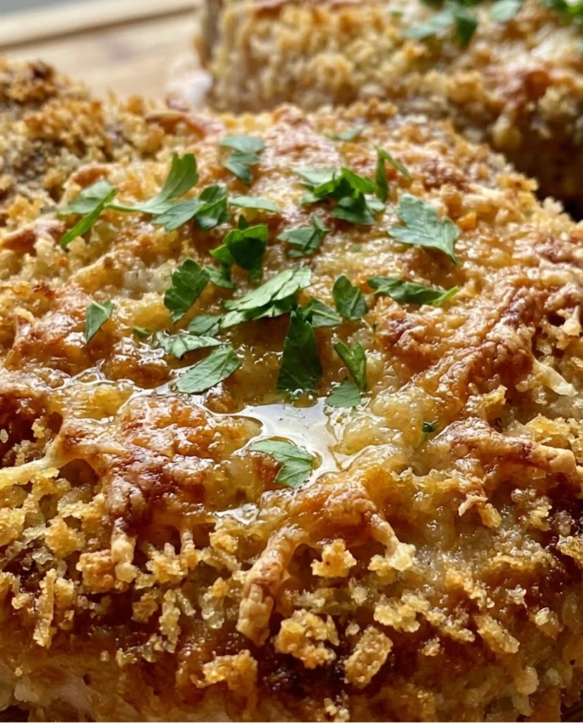 Crispy Baked Parmesan Pork Chops
