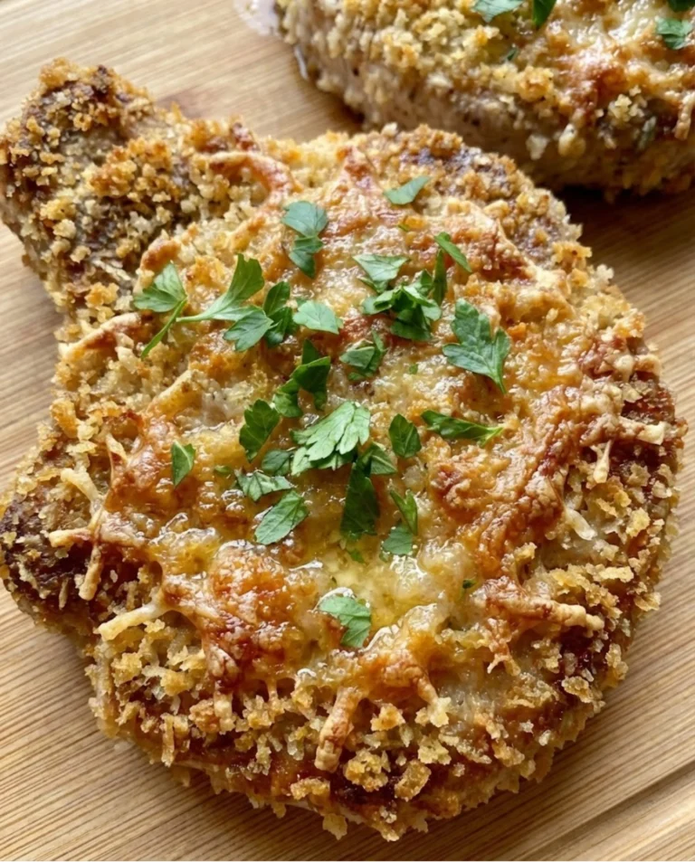 Crispy Baked Parmesan Pork Chops