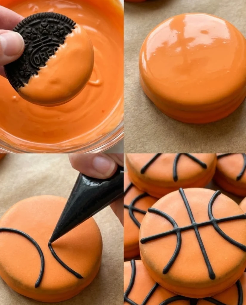 OREO Basketball Cookies steps