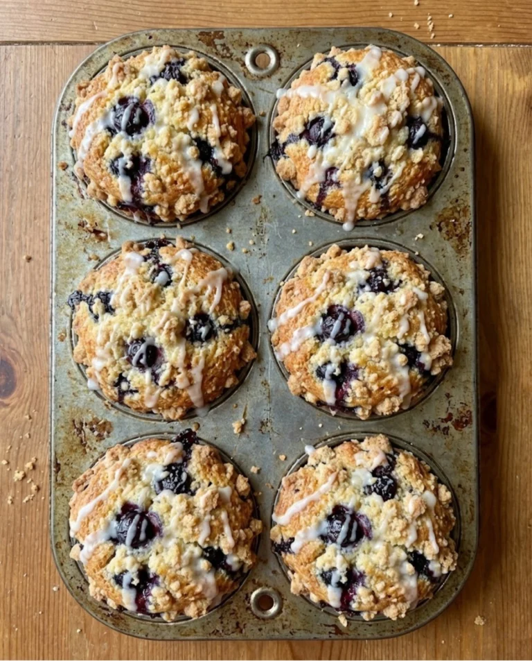 Sourdough Blueberry Lemon Muffins