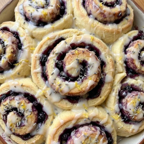 Lemon Lavender and Blueberry Rolls