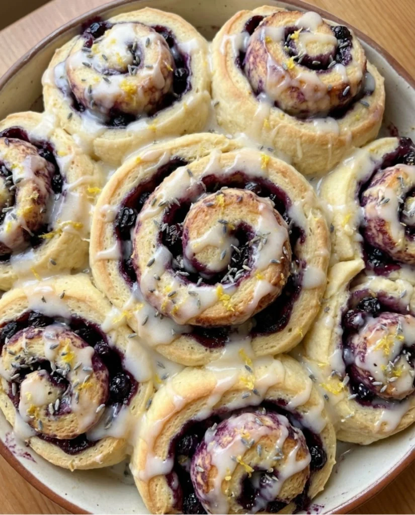Lemon Lavender and Blueberry Rolls