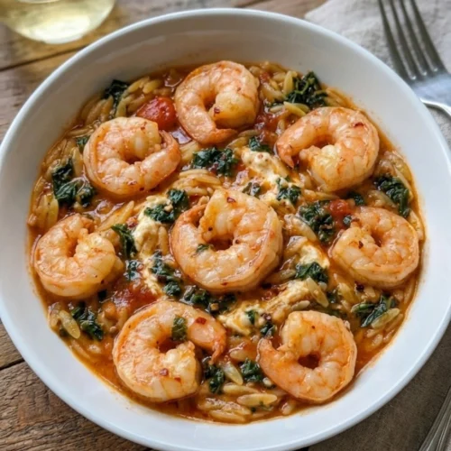Calabrian Shrimp and Orzo