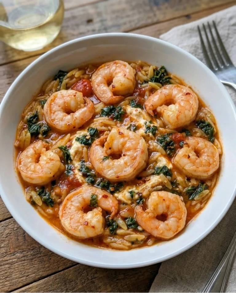 Calabrian Shrimp and Orzo
