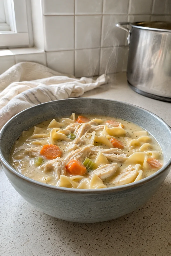 Creamy Chicken Noodle Soup final shot