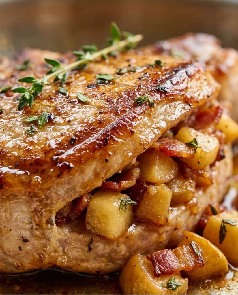 Apple and Bacon Stuffed Pork Chops