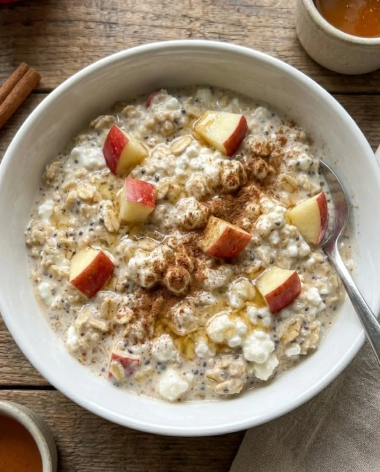 Apple Cottage Cheese Overnight Oats