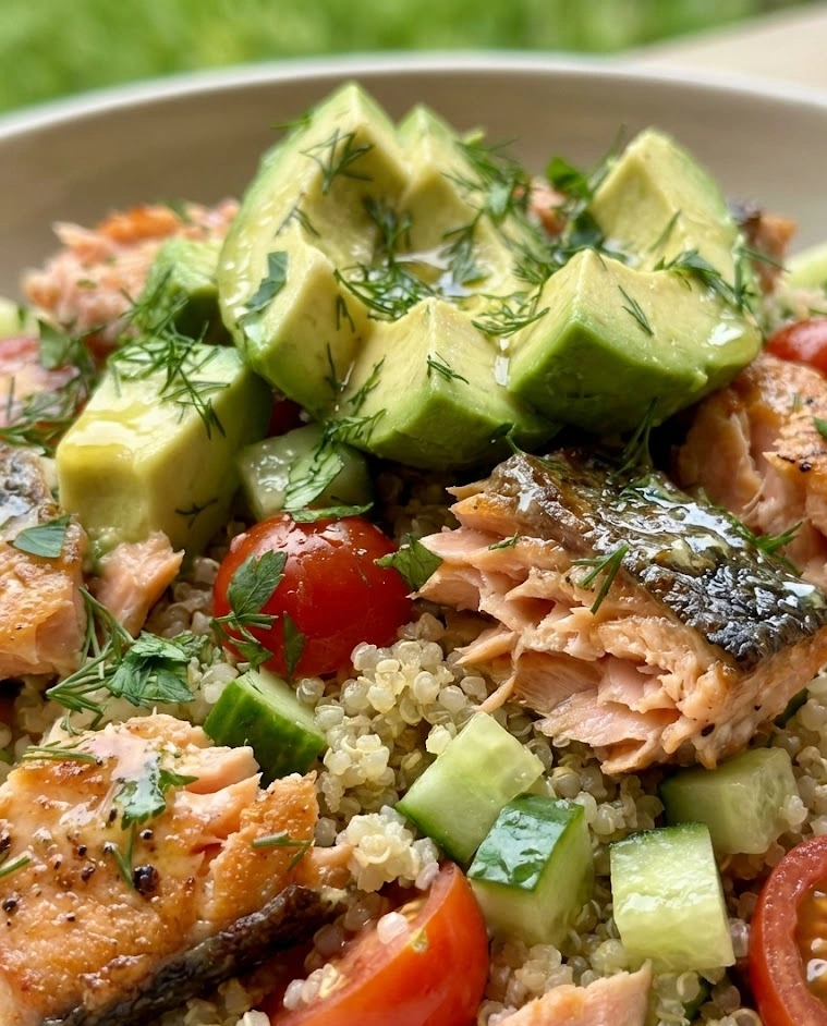 Easy Salmon Quinoa Salad