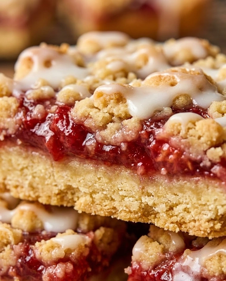 Strawberry Shortcake Bars with Buttery Crust
