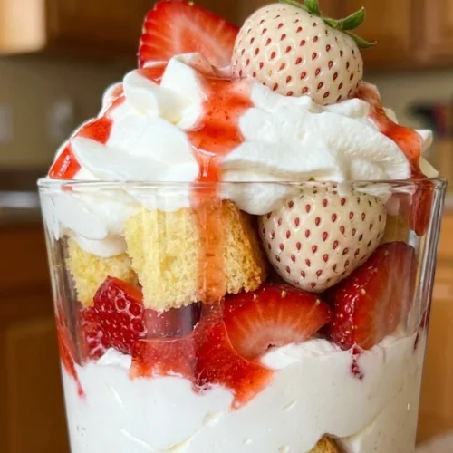 Pineberry & Strawberry Shortcake Cups