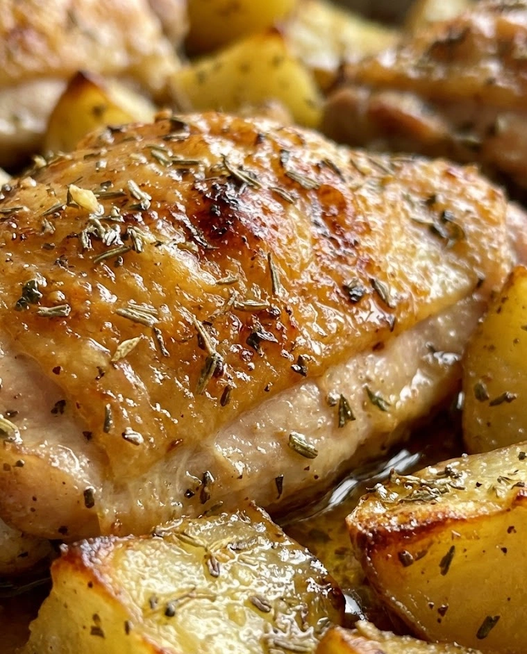 Herbs de Provence Chicken Thighs and Potatoes