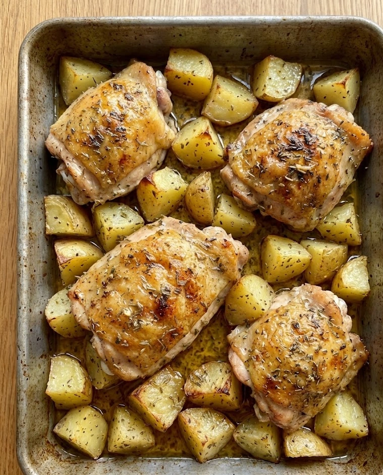 Herbs de Provence Chicken Thighs and Potatoes
