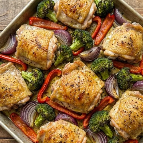 Sheet Pan Chicken Thighs and Veggies