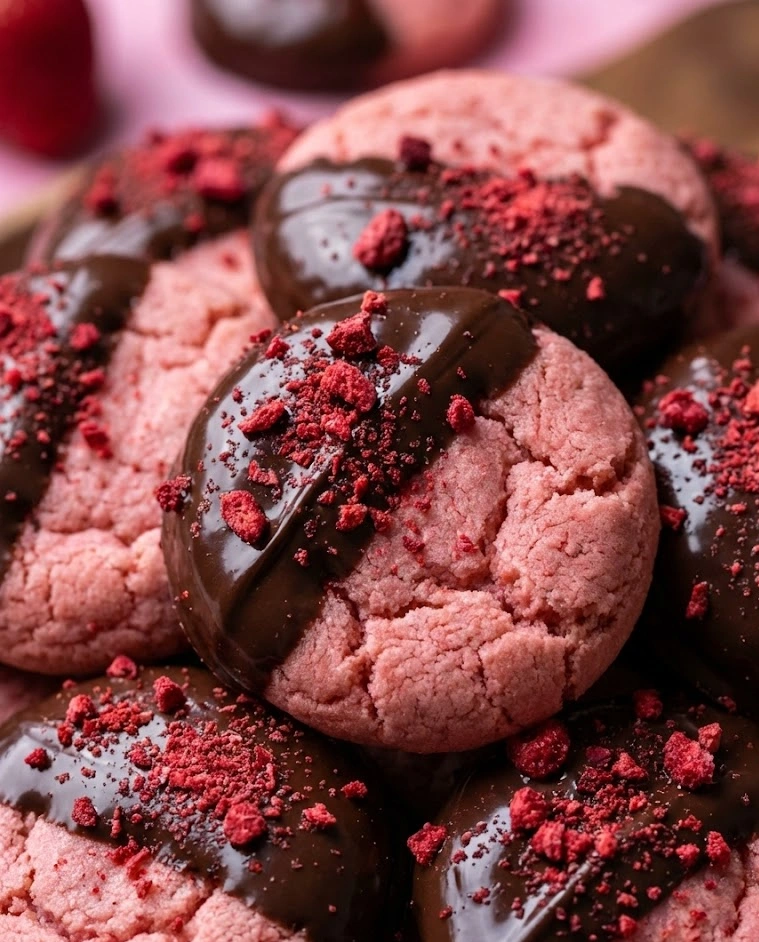 Chocolate Covered Strawberry Cookies