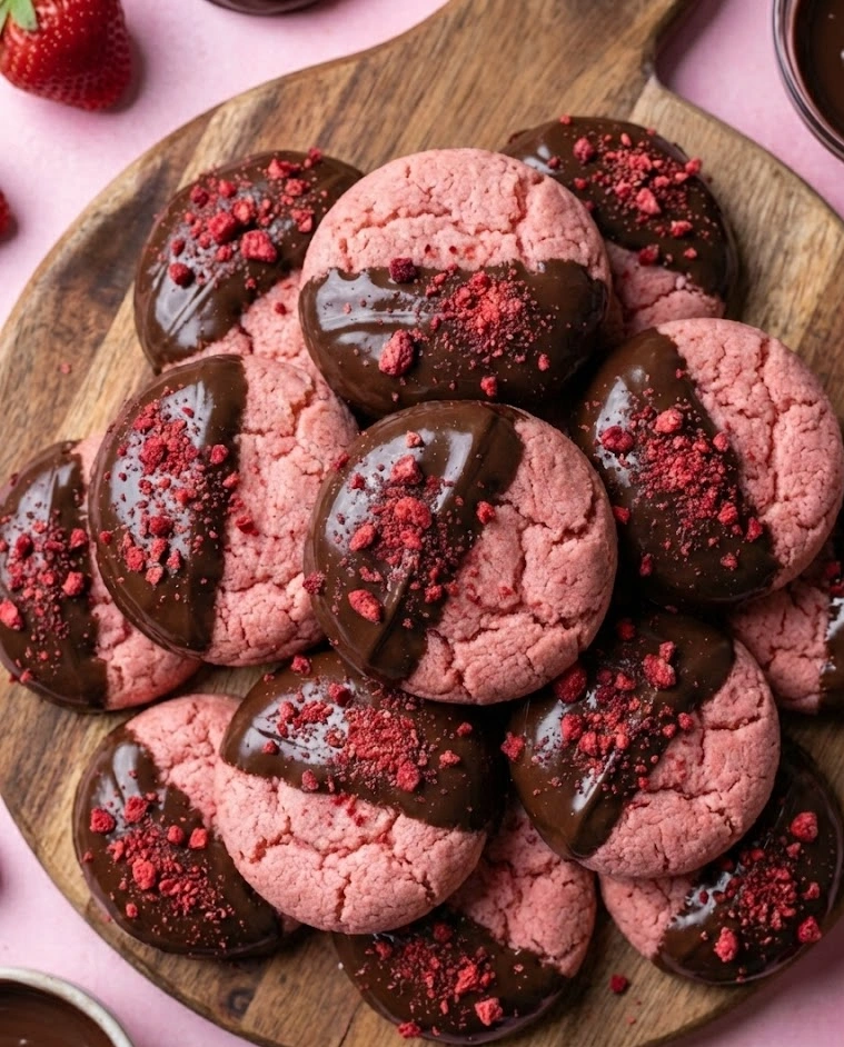 Chocolate Covered Strawberry Cookies