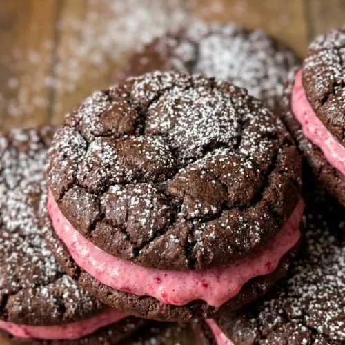 Chocolate Raspberry Sandwich Cookies