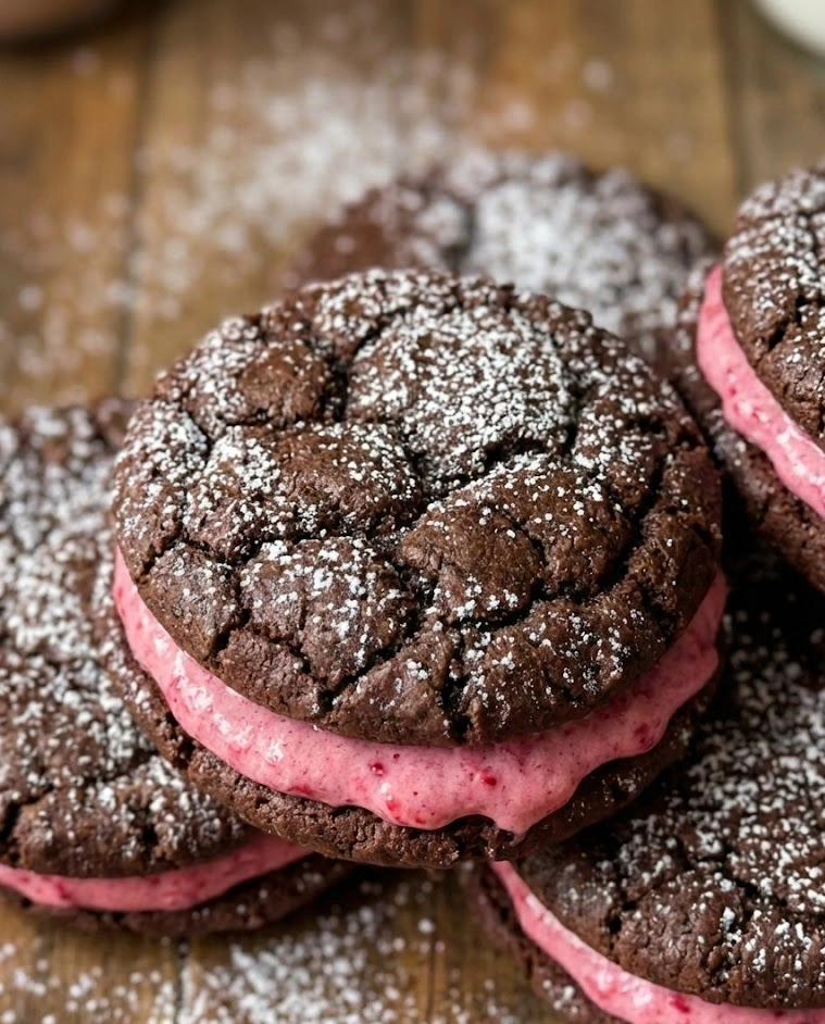 Chocolate Raspberry Sandwich Cookies