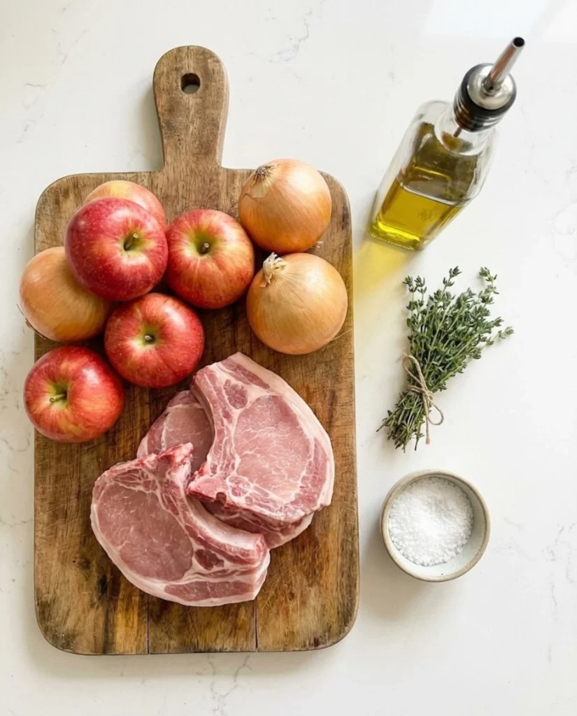 Pork Chops with Apples and Onions Key Ingredients