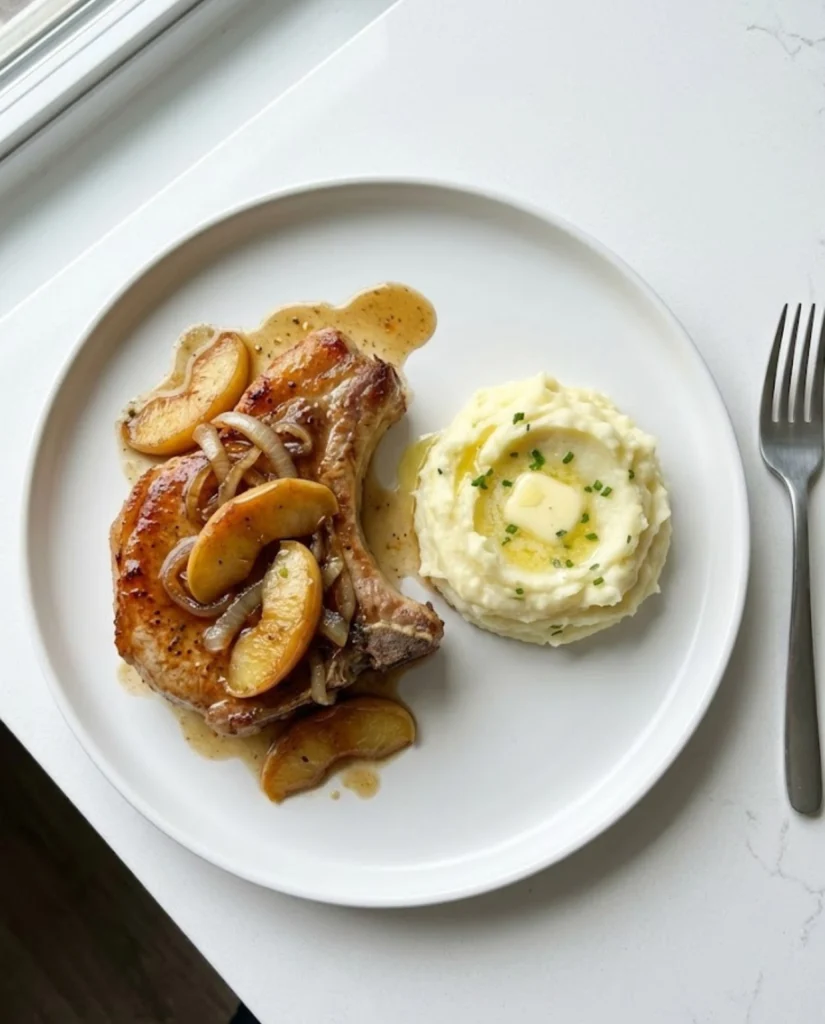 Pork Chops with Apples and Onions