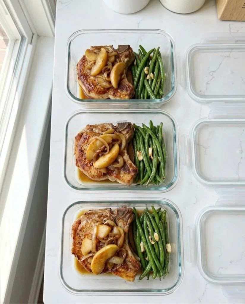 Pork Chops with Apples and Onions Meal Pep