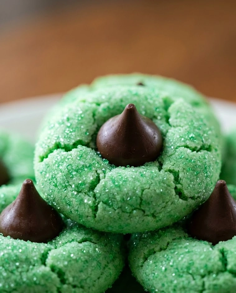 St. Patrick's Day Mint Blossom Cookies