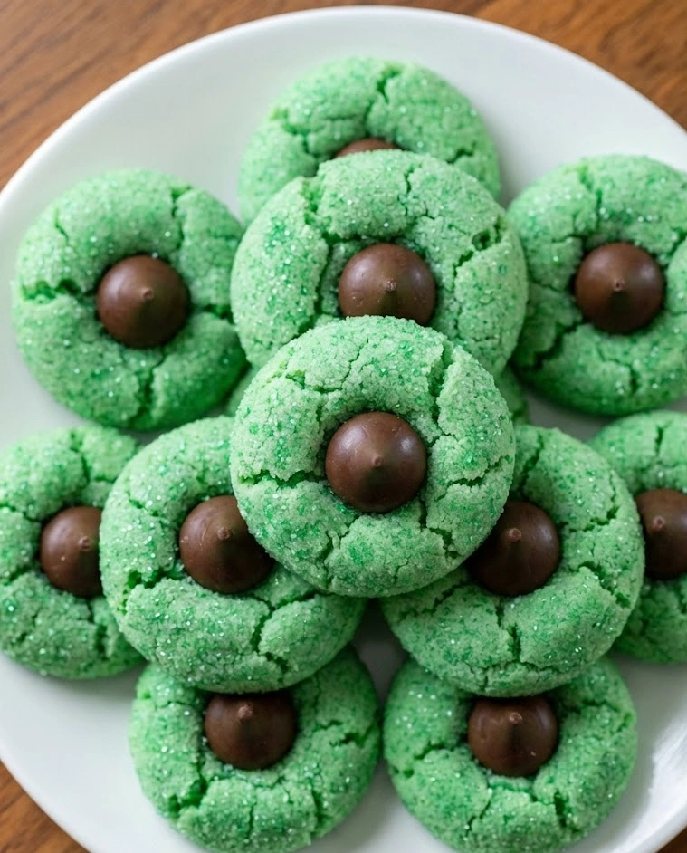 St. Patrick's Day Mint Blossom Cookies