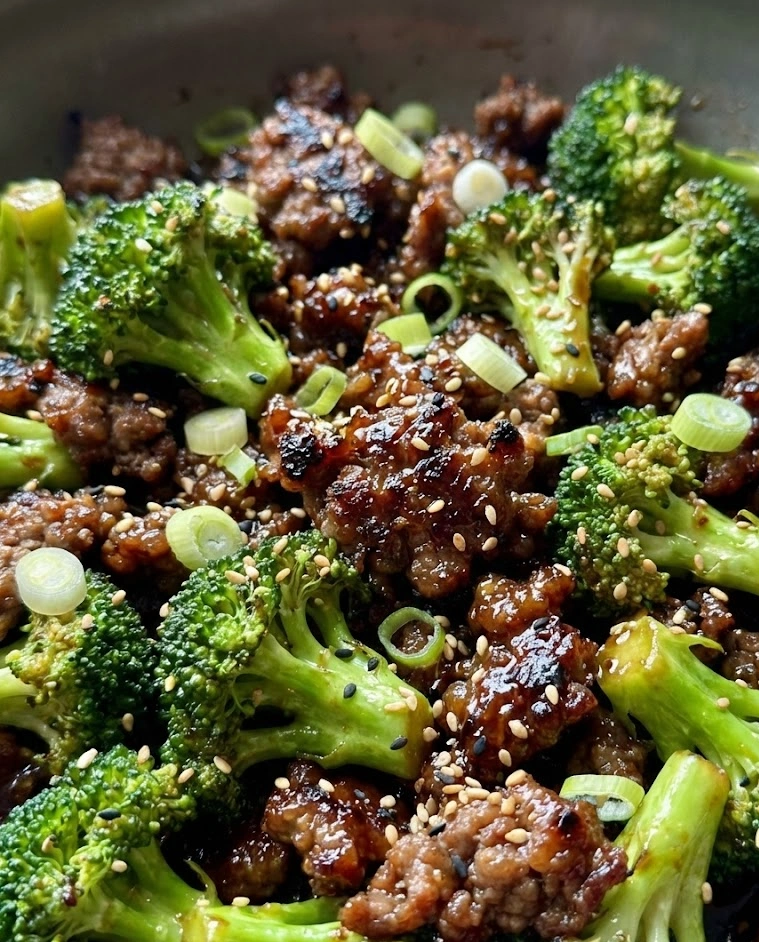 Mongolian Ground Beef with Broccoli