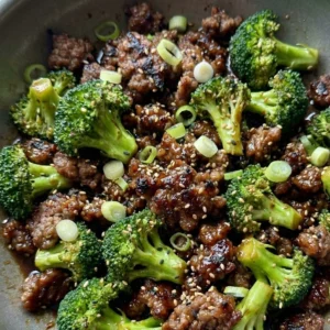 Mongolian Ground Beef with Broccoli