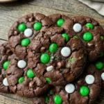 Mint M&M Brownie Cookies