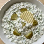 Dill Pickle Dip with Cottage Cheese