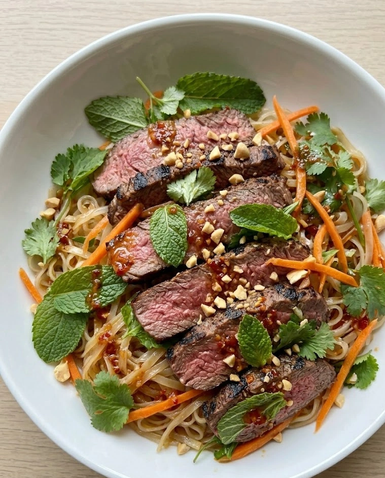 Crying Tiger Beef Noodle Salad